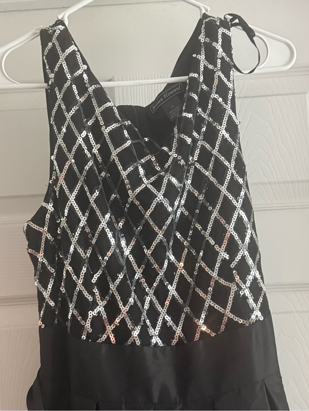 Jessica Howard Black Beaded Bodice Evening Gown - Picture 3 of 4
